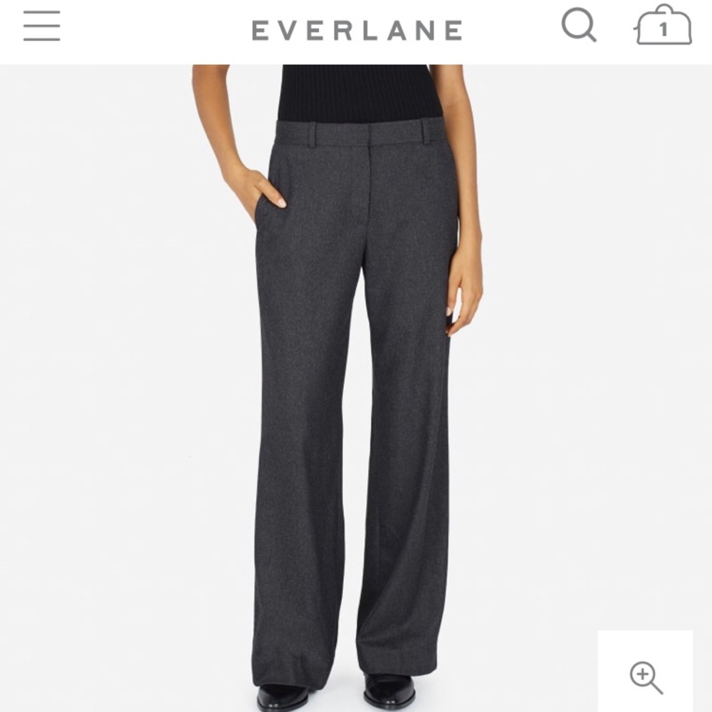 Everlane Premium Wool Full Leg dress pants size 00